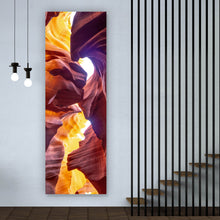 Lade das Bild in den Galerie-Viewer, Acrylglasbild Canyon Sandsteinfelsen Panorama Hoch