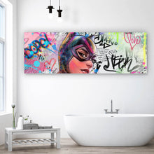 Lade das Bild in den Galerie-Viewer, Aluminiumbild Catgirl Pop Art Panorama