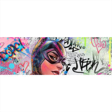 Lade das Bild in den Galerie-Viewer, Aluminiumbild Catgirl Pop Art Panorama