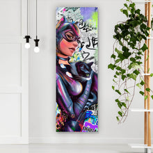 Lade das Bild in den Galerie-Viewer, Leinwandbild Catgirl Pop Art Panorama Hoch
