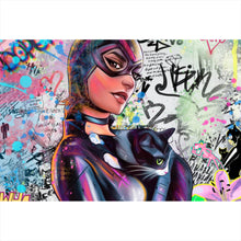 Lade das Bild in den Galerie-Viewer, Acrylglasbild Catgirl Pop Art Querformat