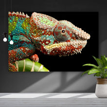 Lade das Bild in den Galerie-Viewer, Spannrahmenbild Chamäleon Querformat