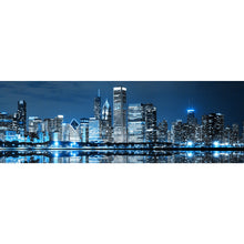 Lade das Bild in den Galerie-Viewer, Poster Chicago bei Nacht Panorama