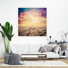 Lade das Bild in den Galerie-Viewer, Aluminiumbild Colourful Paris Quadrat