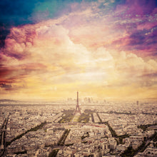 Lade das Bild in den Galerie-Viewer, Leinwandbild Colourful Paris Quadrat