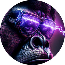 Lade das Bild in den Galerie-Viewer, Aluminiumbild Cooler Fantasie Gorilla Kreis