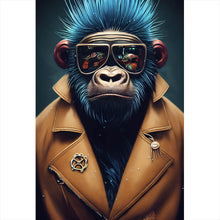 Lade das Bild in den Galerie-Viewer, Spannrahmenbild Crazy Monkey Hochformat