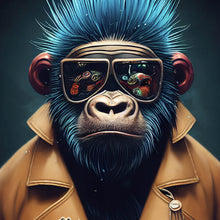 Lade das Bild in den Galerie-Viewer, Leinwandbild Crazy Monkey Quadrat
