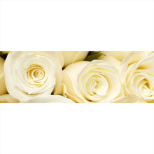 Lade das Bild in den Galerie-Viewer, Leinwandbild Cremefarbene Rosen Panorama