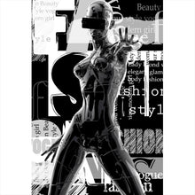 Lade das Bild in den Galerie-Viewer, Aluminiumbild Cyborg Girl No.1 Hochformat
