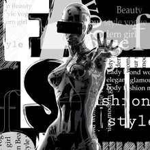 Lade das Bild in den Galerie-Viewer, Leinwandbild Cyborg Girl No.1 Quadrat