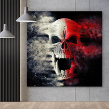 Lade das Bild in den Galerie-Viewer, Acrylglasbild Dämonenschädel zerfällt in Staub Quadrat