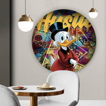 Lade das Bild in den Galerie-Viewer, Aluminiumbild gebürstet Dagobert Hustle Kreis