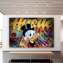 Lade das Bild in den Galerie-Viewer, Aluminiumbild gebürstet Dagobert Hustle Querformat