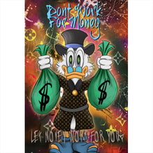 Lade das Bild in den Galerie-Viewer, Poster Dagobert Let Money Work For You Hochformat