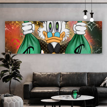 Lade das Bild in den Galerie-Viewer, Leinwandbild Dagobert Let Money Work For You Panorama