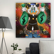 Lade das Bild in den Galerie-Viewer, Acrylglasbild Dagobert Let Money Work For You Quadrat