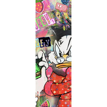 Lade das Bild in den Galerie-Viewer, Leinwandbild Dagobert Money Pop Art Panorama Hoch