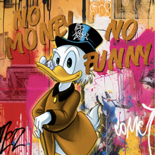 Lade das Bild in den Galerie-Viewer, Poster Dagobert no Money no funny Pop Art Quadrat
