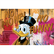 Lade das Bild in den Galerie-Viewer, Poster Dagobert no Money no funny Pop Art Querformat