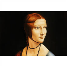 Lade das Bild in den Galerie-Viewer, Spannrahmenbild Dame mit Hermelin Querformat