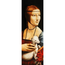 Lade das Bild in den Galerie-Viewer, Aluminiumbild Dame mit Hermelin Panorama Hoch