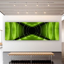 Lade das Bild in den Galerie-Viewer, Aluminiumbild gebürstet Der grüne Gang Panorama