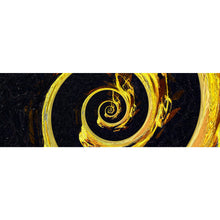 Lade das Bild in den Galerie-Viewer, Aluminiumbild gebürstet Goldene Spirale Panorama