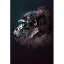 Lade das Bild in den Galerie-Viewer, Leinwandbild Digital Art Affenkopf Hochformat