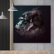 Lade das Bild in den Galerie-Viewer, Leinwandbild Digital Art Affenkopf Quadrat