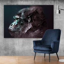 Lade das Bild in den Galerie-Viewer, Spannrahmenbild Digital Art Affenkopf Querformat