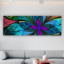 Lade das Bild in den Galerie-Viewer, Aluminiumbild gebürstet Digital Art Blume Panorama