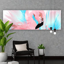 Lade das Bild in den Galerie-Viewer, Leinwandbild Digital Art Flamingo Panorama
