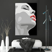 Lade das Bild in den Galerie-Viewer, Acrylglasbild Digital Art Frauen Gesicht Hochformat