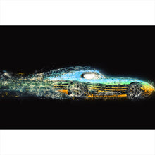 Lade das Bild in den Galerie-Viewer, Leinwandbild Digital Art Rennwagen Querformat