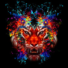 Lade das Bild in den Galerie-Viewer, Poster Digital Art Tigerkopf Quadrat