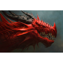 Lade das Bild in den Galerie-Viewer, Spannrahmenbild Drache Digital Art Querformat