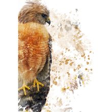 Lade das Bild in den Galerie-Viewer, Aluminiumbild Falke Aquarell Hochformat
