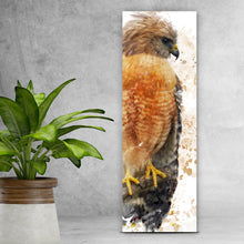 Lade das Bild in den Galerie-Viewer, Spannrahmenbild Falke Aquarell Panorama Hoch