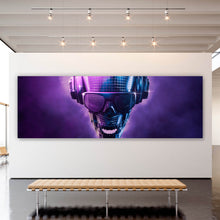 Lade das Bild in den Galerie-Viewer, Poster Discokugel Schädel mit Kopfhörern Panorama