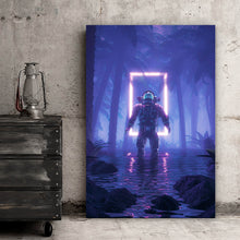 Lade das Bild in den Galerie-Viewer, Poster Dschungelastronaut Neon Hochformat