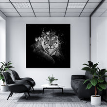Lade das Bild in den Galerie-Viewer, Spannrahmenbild Dunkler Tiger Quadrat