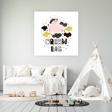 Lade das Bild in den Galerie-Viewer, Acrylglasbild Einhorn Dream Big Quadrat