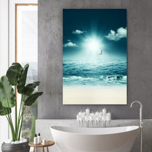 Lade das Bild in den Galerie-Viewer, Acrylglasbild Einsame Möwe Hochformat