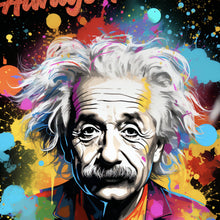 Lade das Bild in den Galerie-Viewer, Leinwandbild Einstein Always Thinking Pop Art Quadrat
