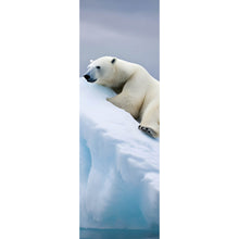 Lade das Bild in den Galerie-Viewer, Leinwandbild Eisbär auf Eisscholle Digital Art Panorama Hoch