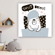 Lade das Bild in den Galerie-Viewer, Leinwandbild Eisbär Sweet Dreams Quadrat