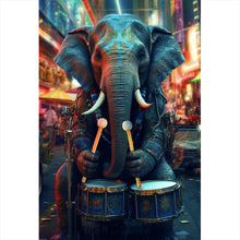 Lade das Bild in den Galerie-Viewer, Spannrahmenbild Elefant in der Stadt Digital Art Hochformat