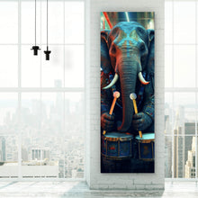 Lade das Bild in den Galerie-Viewer, Poster Elefant in der Stadt Digital Art Panorama Hoch