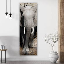 Lade das Bild in den Galerie-Viewer, Poster Elefant kommt aus der Wand Panorama Hoch